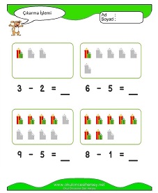 Çıkarma İşlemi Çalışma Sayfaları
